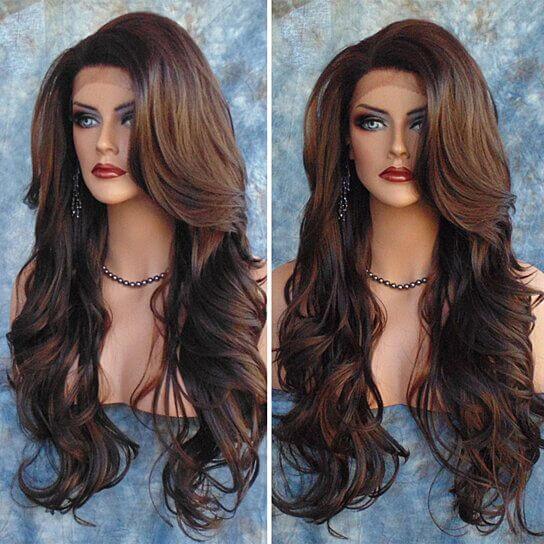Women Fashion Long Wavy Curly Hair Cospaly Costume Full Wigs Hair Extension - Clothes For Her Online Store