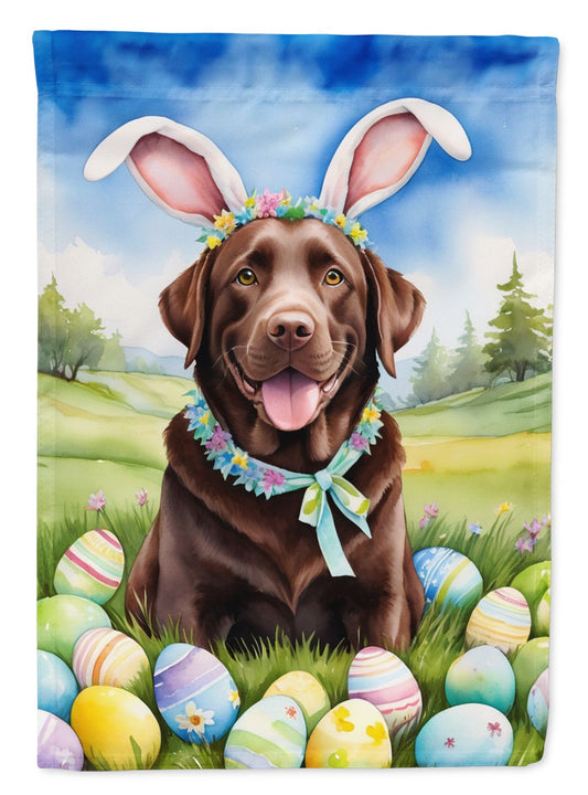 Chocolate Labrador Retriever Easter Egg Hunt Garden Flag Mailbox Flag Decorative Yard Flag Banner Outside Patio Artwork Yard Flower Beds, Garden Size, Multicolor