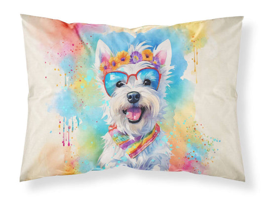 Westie Hippie Dawg Standard Pillowcase Lightweight Super Soft Easy Care Decorative Artwork Pillowcase, Standard