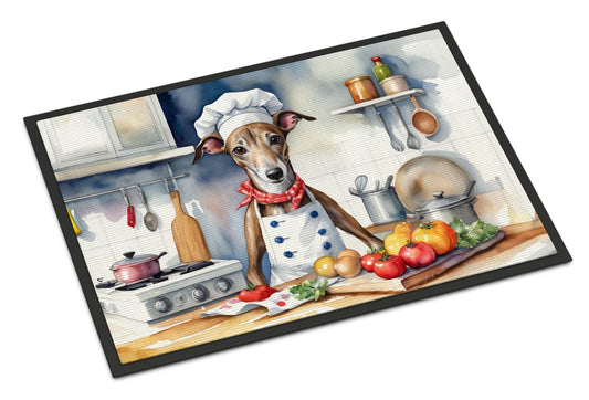 Greyhound The Chef Doormat Front Door Mat Indoor Outdoor Rugs for Entryway, Non Slip Washable Low Pile, 24H X 36W