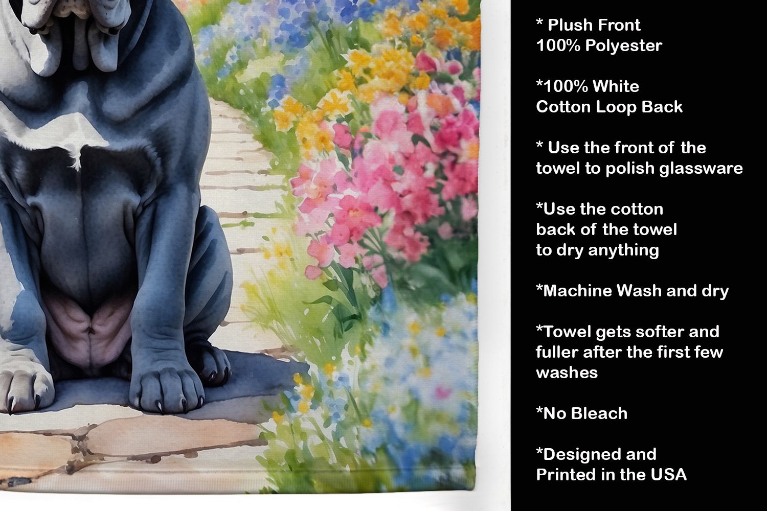 Neapolitan Mastiff Spring Path Kitchen Towel Dish Cloths Guest Hand Towel Decorative Bathroom Towel for Face,Tea, Dishcloth, Kitchen and Bath