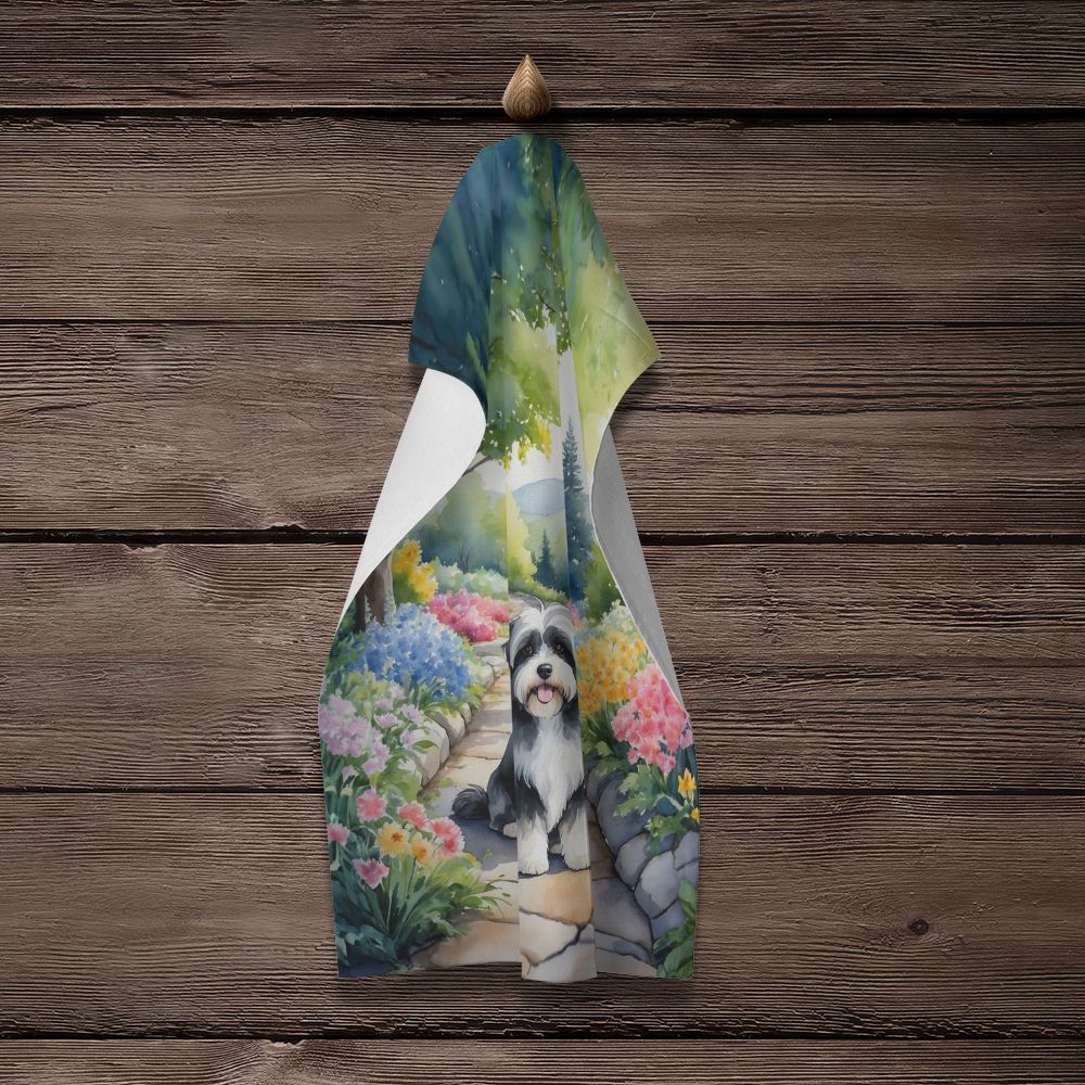 Havanese Spring Path Kitchen Towel Dish Cloths Guest Hand Towel Decorative Bathroom Towel for Face,Tea, Dishcloth, Kitchen and Bath