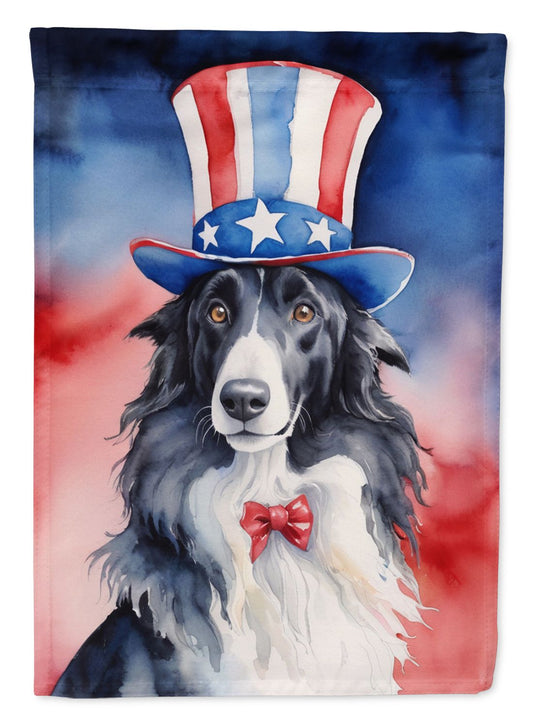 Borzoi Patriotic American House Flag Large Porch Sleeve Pole Decorative Outside Yard Banner Artwork Wall Hanging, Polyester, House Size, Multicolor