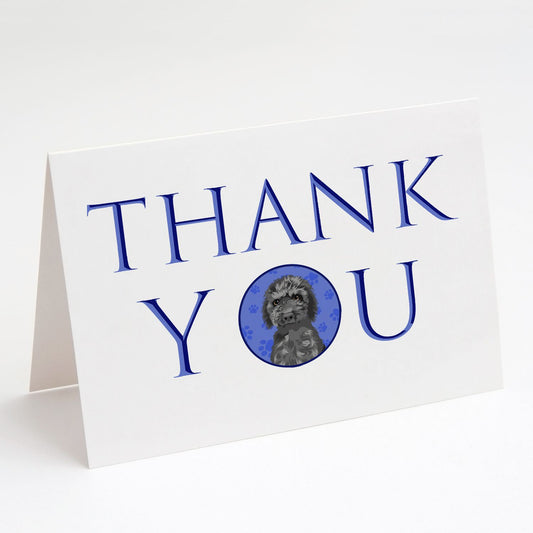 Doodle Black #2 Thank You Greeting Cards Pack of 8 Blank Cards with Envelopes Whimsical A7 Size 5x7 Blank Note Cards