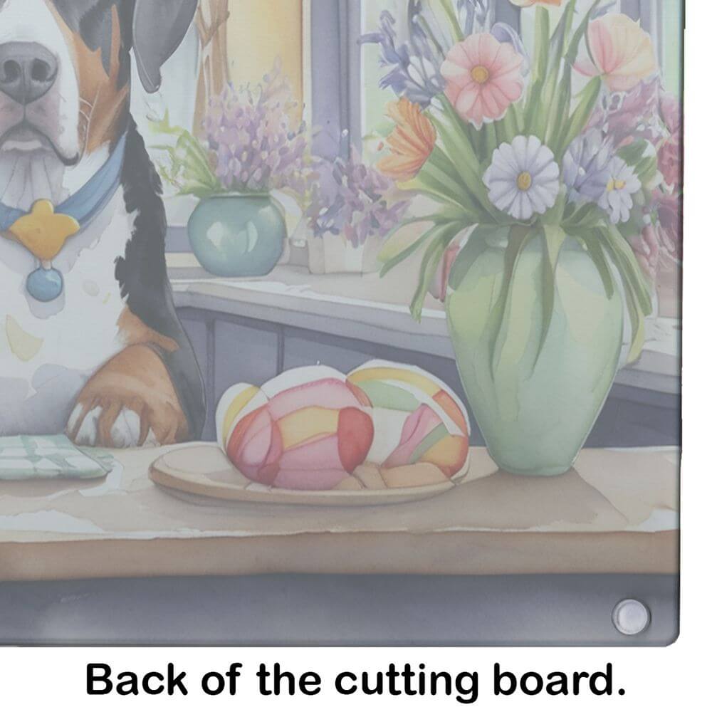 NEW Decorating Easter Greater Swiss Mountain Dog Glass Cutting Board Decorative Tempered Glass Kitchen Cutting and Serving Board Large Size Chopping Board