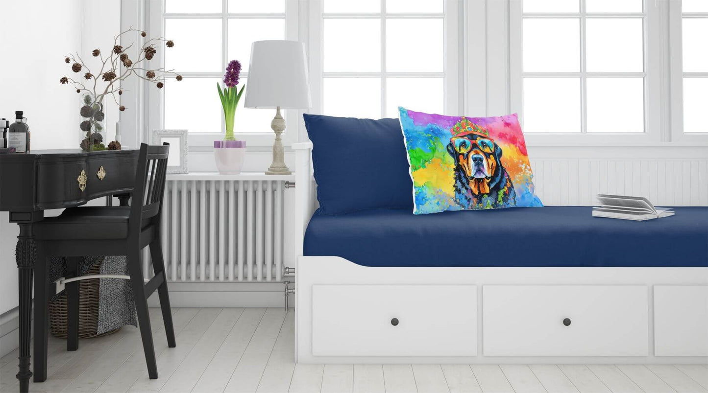 Rottweiler Hippie Dawg Standard Pillowcase Lightweight Super Soft Easy Care Decorative Artwork Pillowcase, Standard
