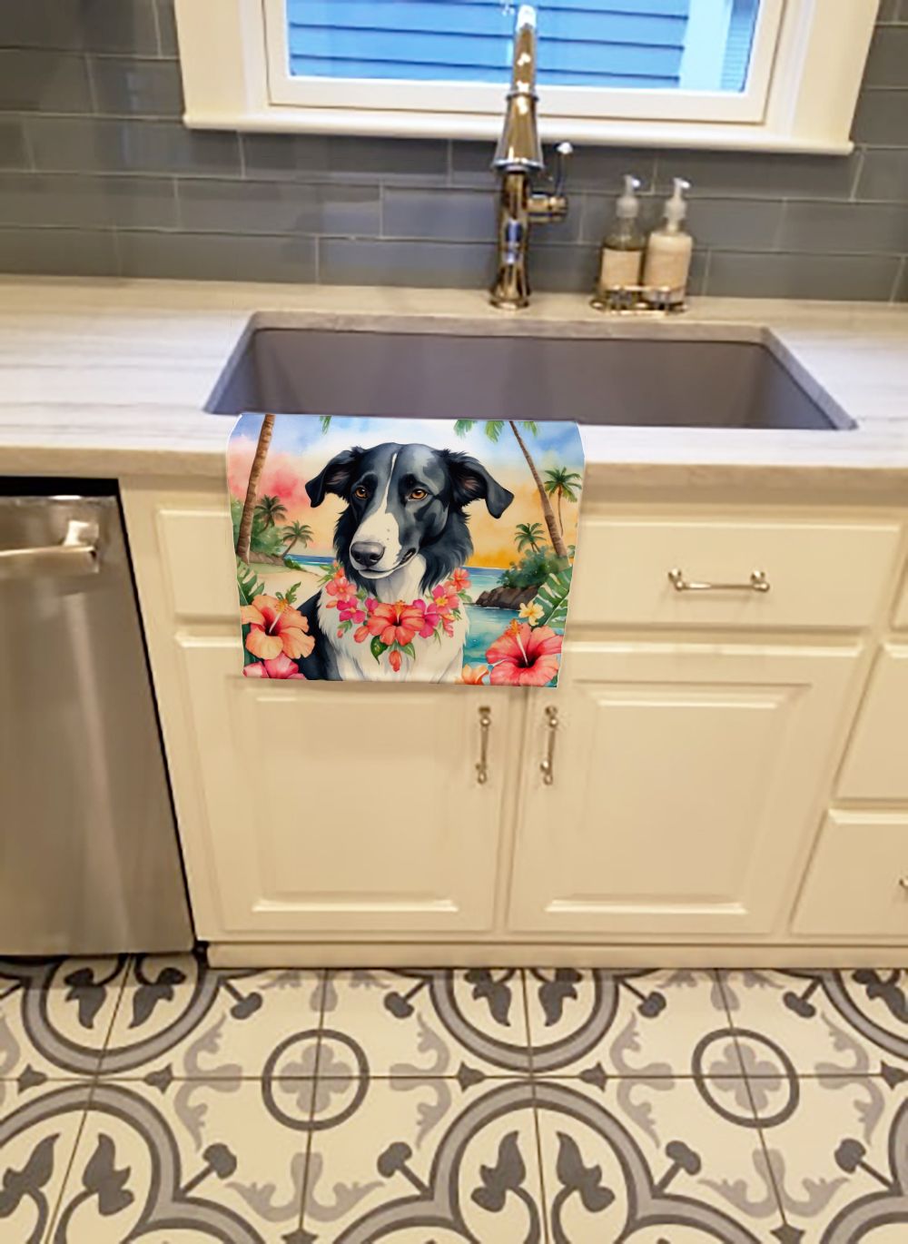 Borzoi Luau Kitchen Towel Dish Cloths Guest Hand Towel Decorative Bathroom Towel for Face,Tea, Dishcloth, Kitchen and Bath