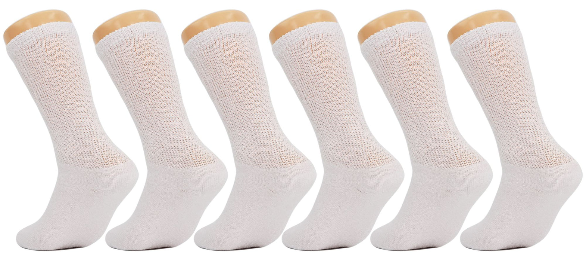 Diabetic Crew Socks Non-Binding Cotton Crew Diabetes Socks 6 Pairs