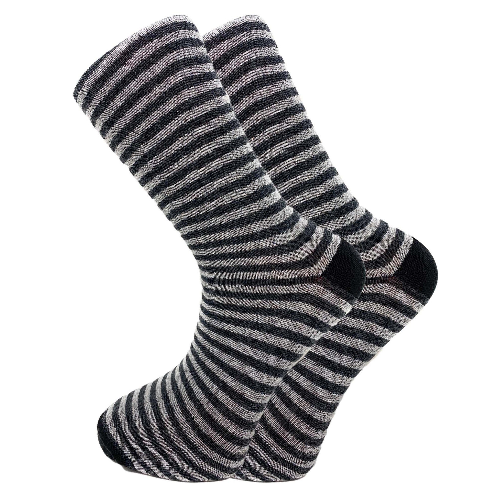 Men's Cotton Crew Dress Socks 5 Pairs Business Casual Moisture-Wicking