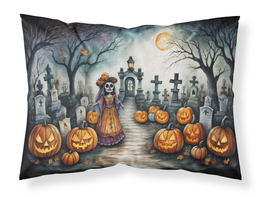 La Catrina Skeleton Spooky Halloween Standard Pillowcase Lightweight Super Soft Easy Care Decorative Artwork Pillowcase, Standard