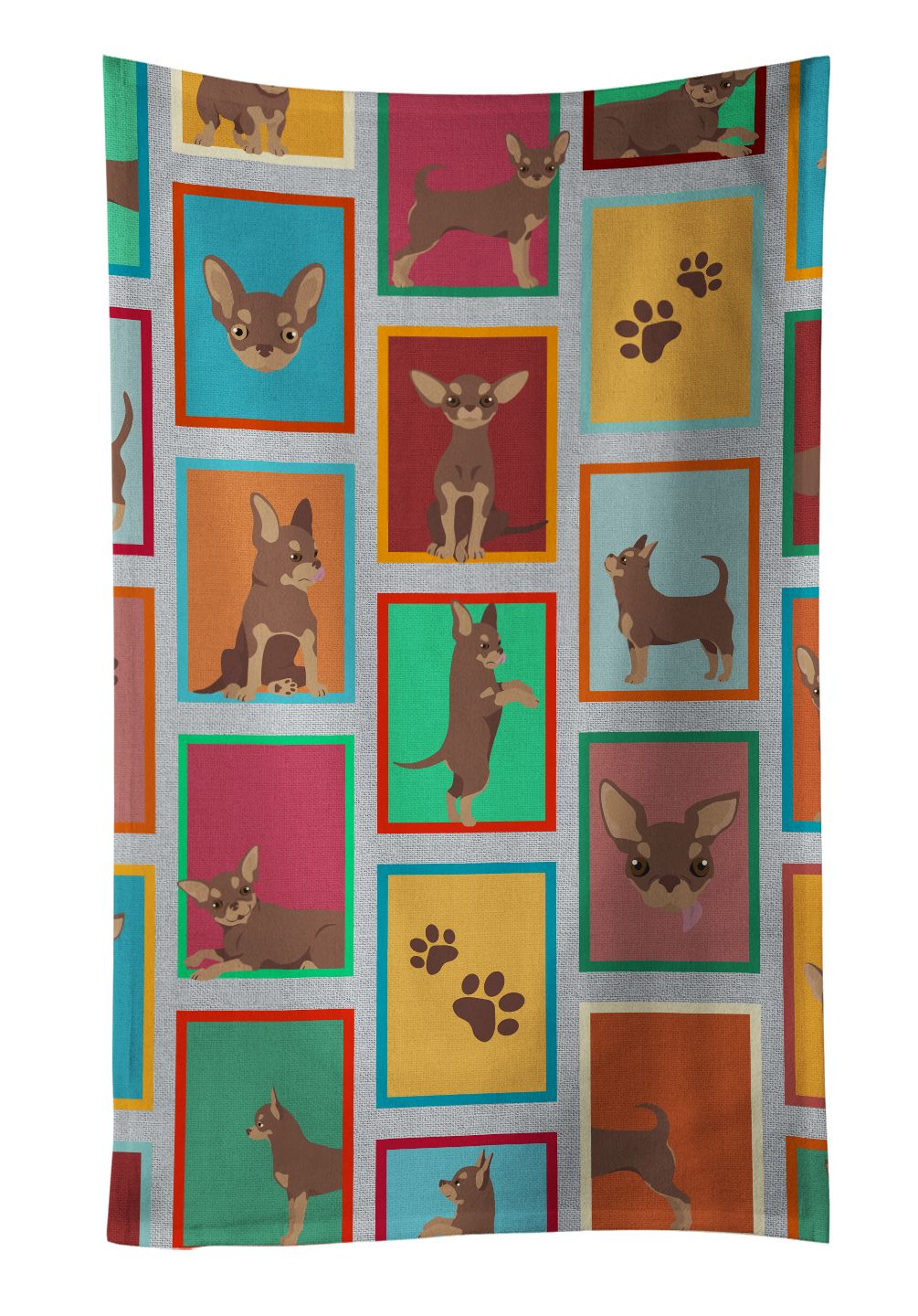 Lots of Chocolate Chihuahua Kitchen Towel Dish Cloths Guest Hand Towel Decorative Bathroom Towel for Face,Tea, Dishcloth, Kitchen and Bath