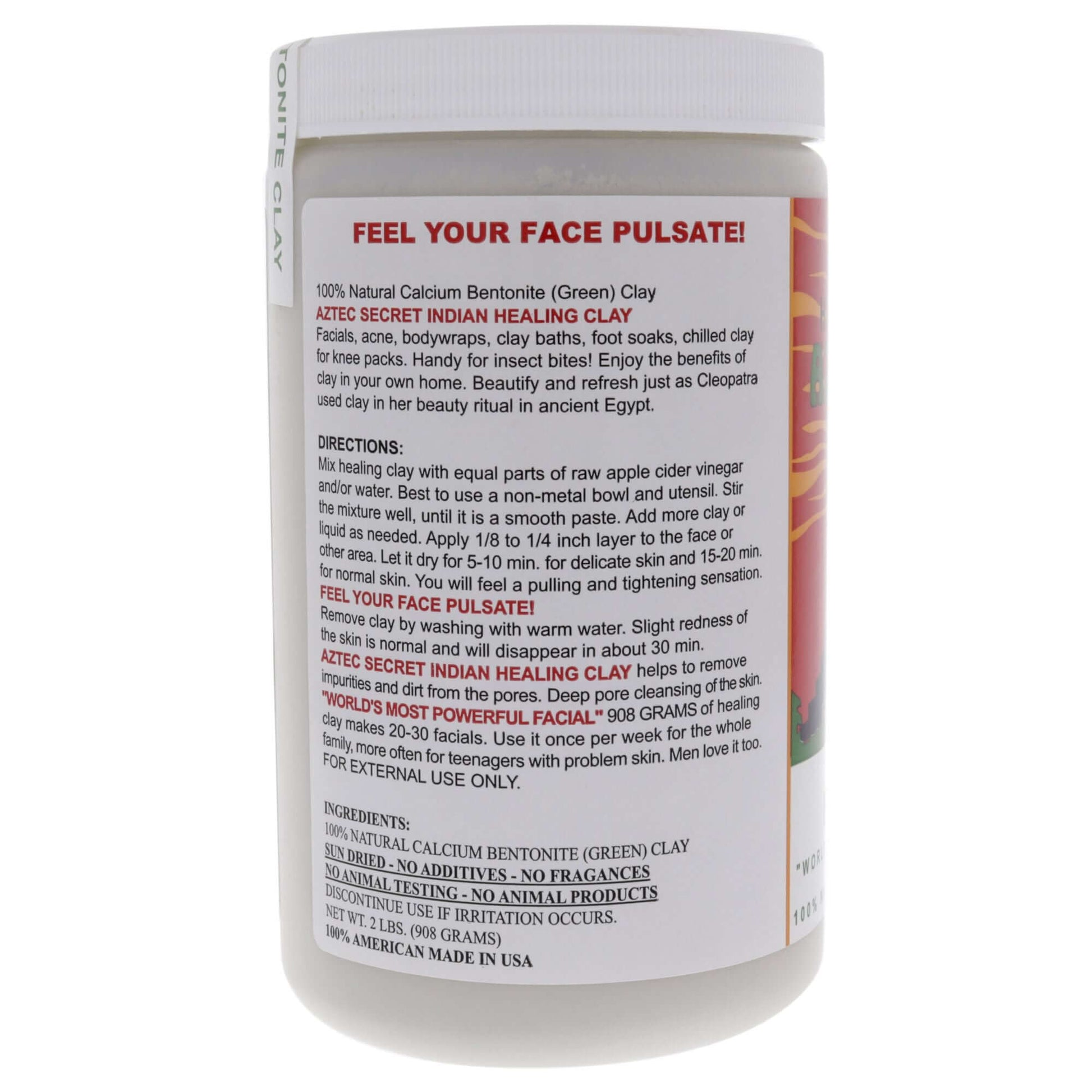 Indian Healing Clay by Aztec Secret for Unisex - 2 lb Clay