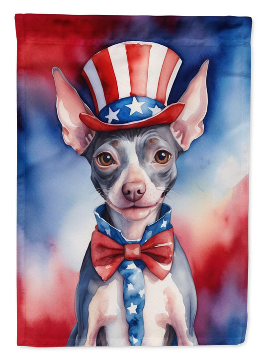 American Hairless Terrier Patriotic American Garden Flag Mailbox Flag Decorative Yard Flag Banner Outside Patio Artwork Yard Flower Beds, Garden Size, Multicolor