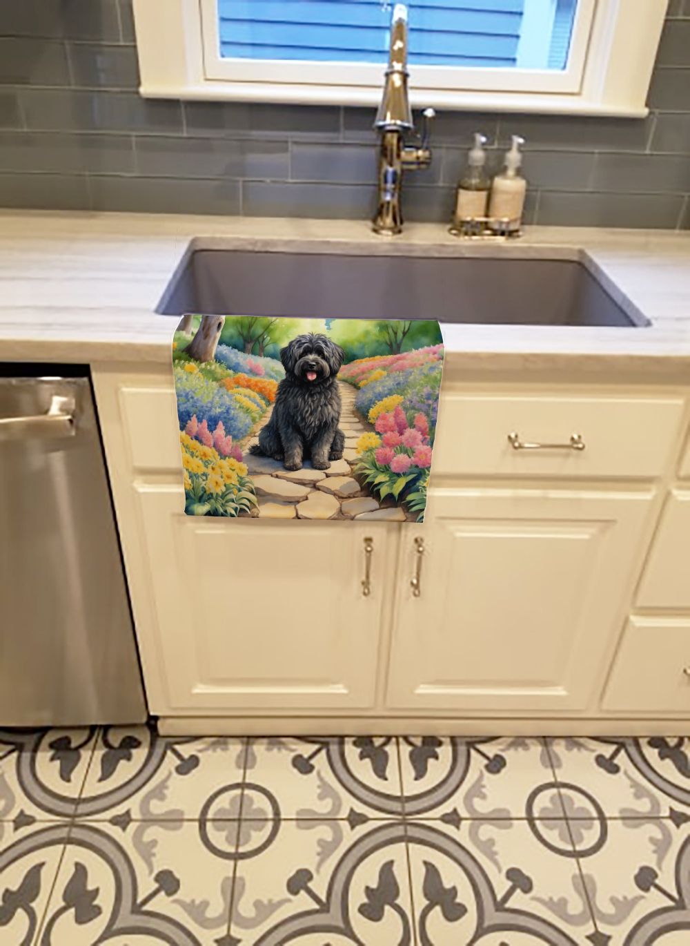 Puli Spring Path Kitchen Towel Dish Cloths Guest Hand Towel Decorative Bathroom Towel for Face,Tea, Dishcloth, Kitchen and Bath