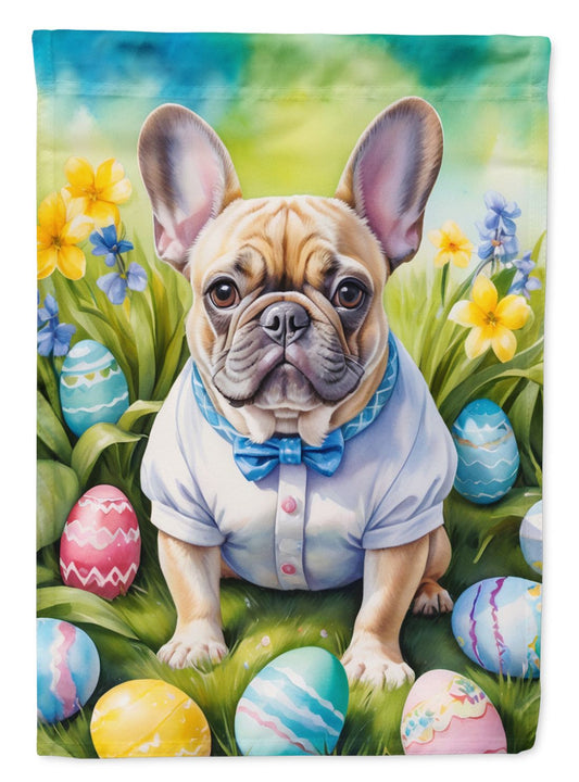 French Bulldog Easter Egg Hunt Garden Flag Mailbox Flag Decorative Yard Flag Banner Outside Patio Artwork Yard Flower Beds, Garden Size, Multicolor