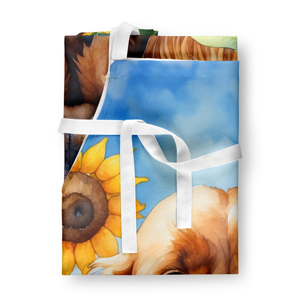 Cocker Spaniel in Sunflowers Apron Cooking Kitchen Server Baking Crafts Gardening for Adult Women Men, Unisex, Large, Multicolor