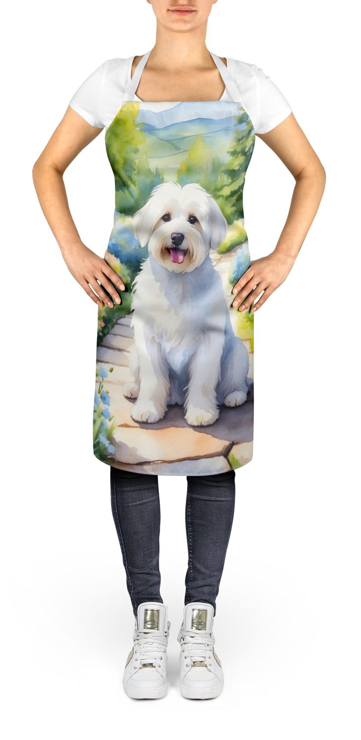 Coton de Tulear Spring Path Apron Cooking Kitchen Server Baking Crafts Gardening for Adult Women Men, Unisex, Large, Multicolor