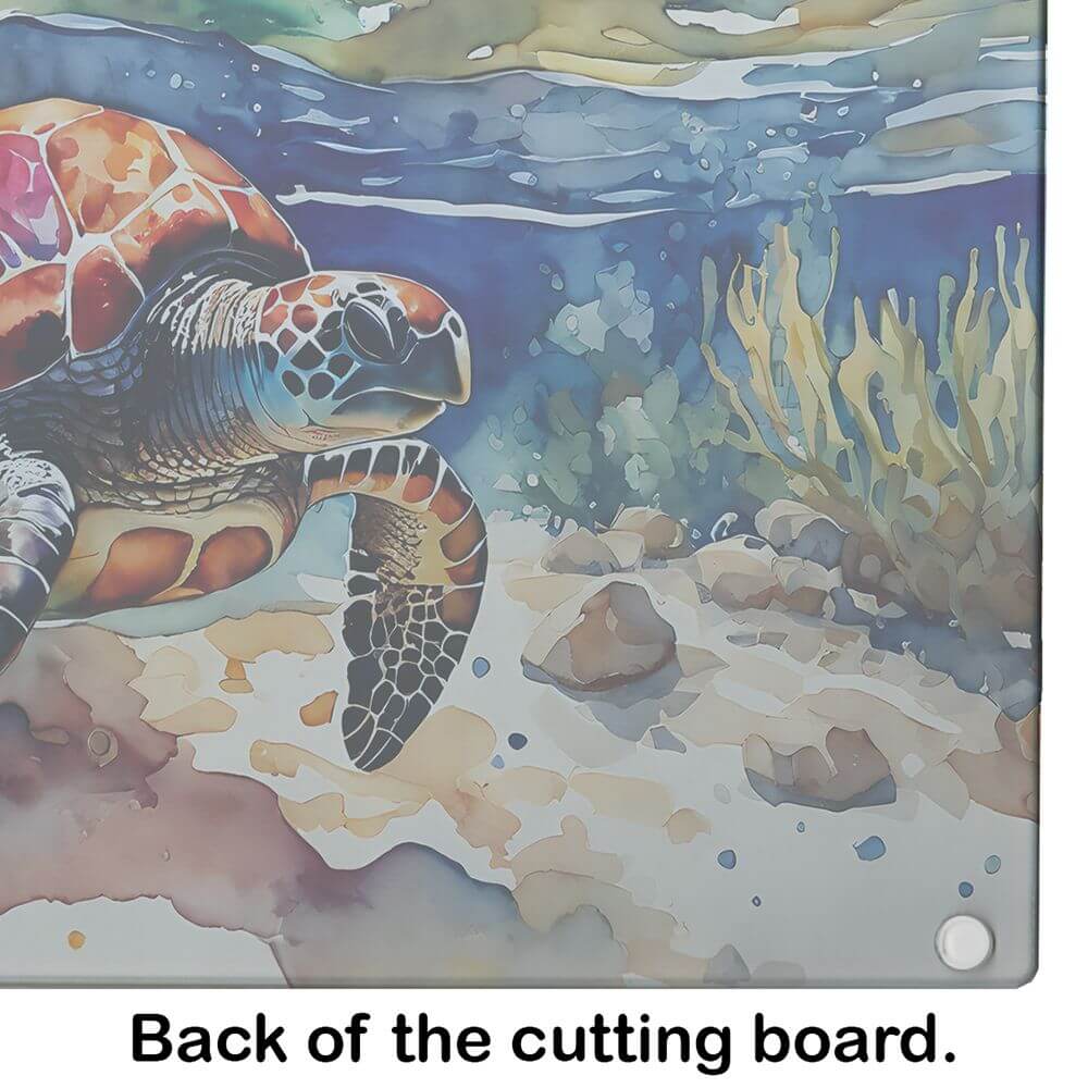 NEW Loggerhead Sea Turtle Glass Cutting Board Decorative Tempered Glass Kitchen Cutting and Serving Board Large Size Chopping Board