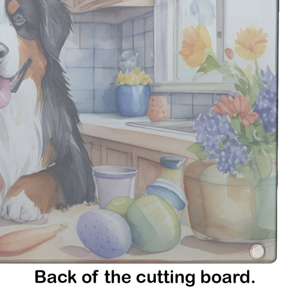 NEW Decorating Easter Bernese Mountain Dog Glass Cutting Board Decorative Tempered Glass Kitchen Cutting and Serving Board Large Size Chopping Board