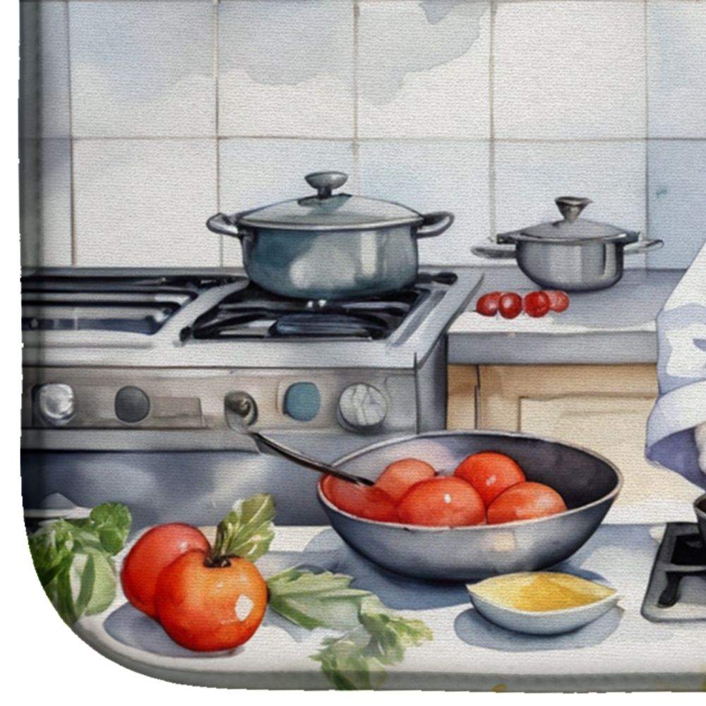 Papillon The Chef Dish Drying Mat Absorbent Dish Drying Mat Pad for Kitchen Counter Dish Drainer Mat for Countertop, 14 x 21", Multicolor