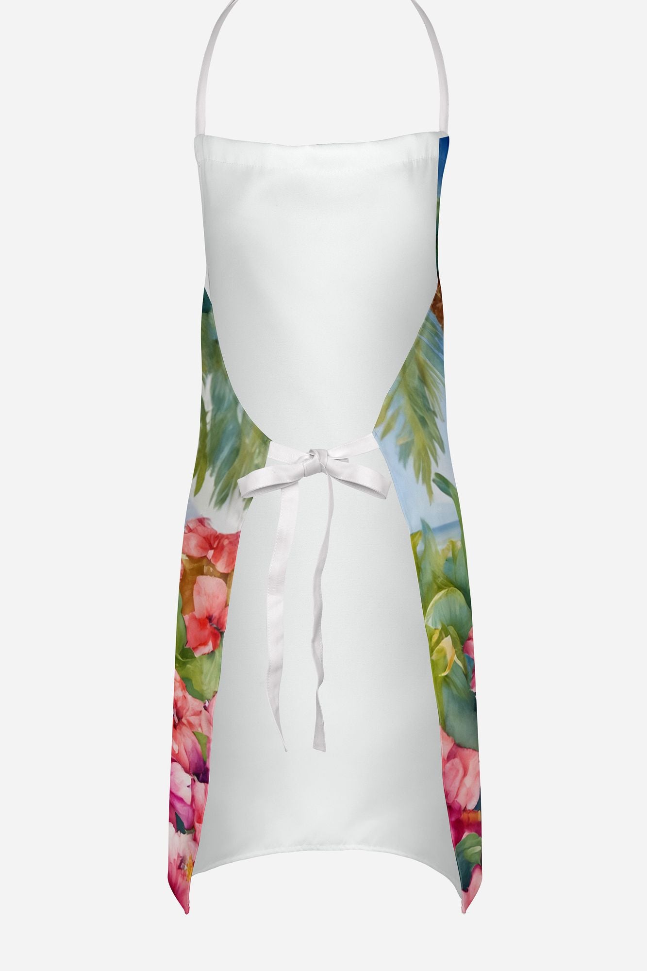 White Poodle Luau Apron Cooking Kitchen Server Baking Crafts Gardening for Adult Women Men, Unisex, Large, Multicolor