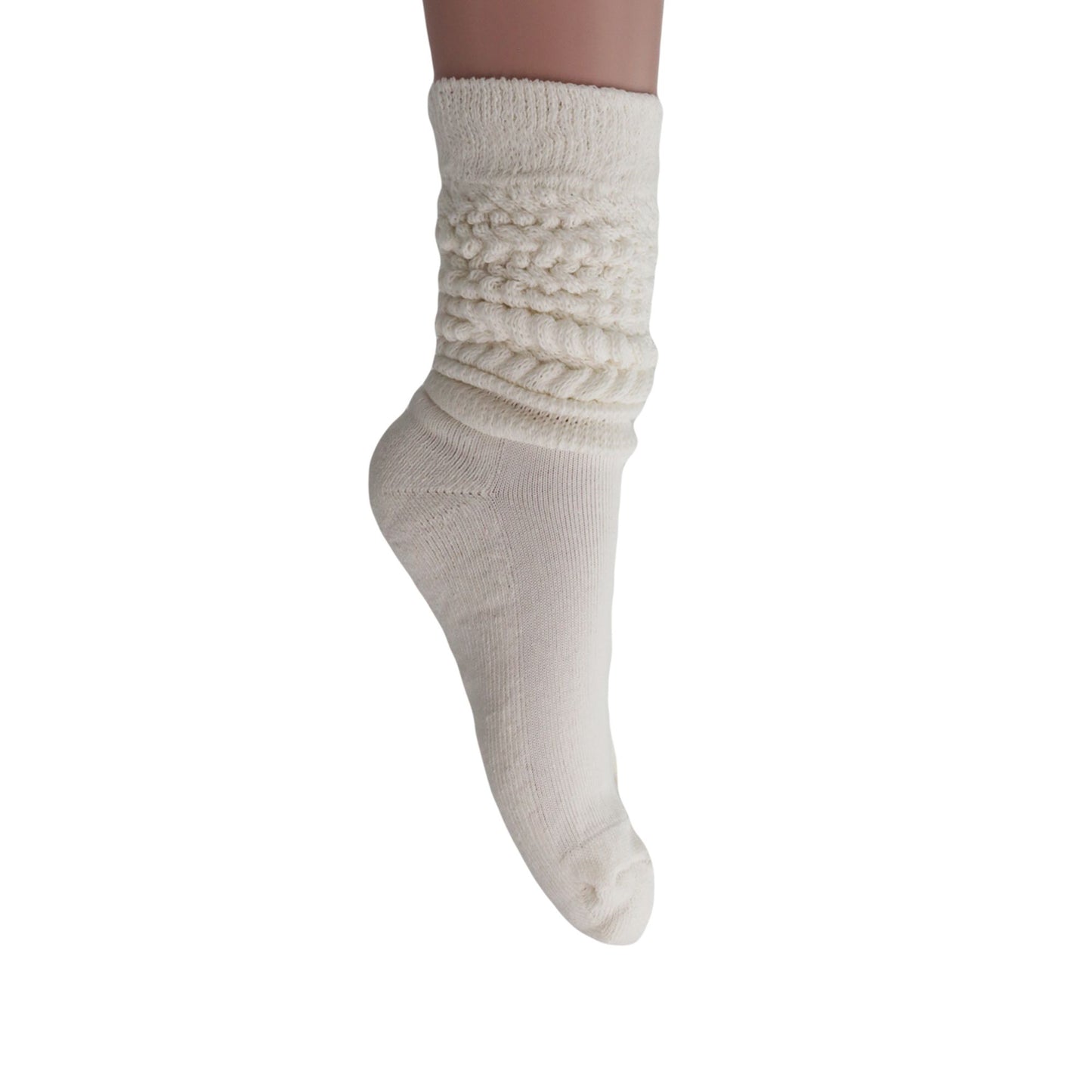 Slouch Socks for Women Extra Long Heavy Slouchy Scrunch Cotton Socks 1 Pair Shoe Size 5 to 10