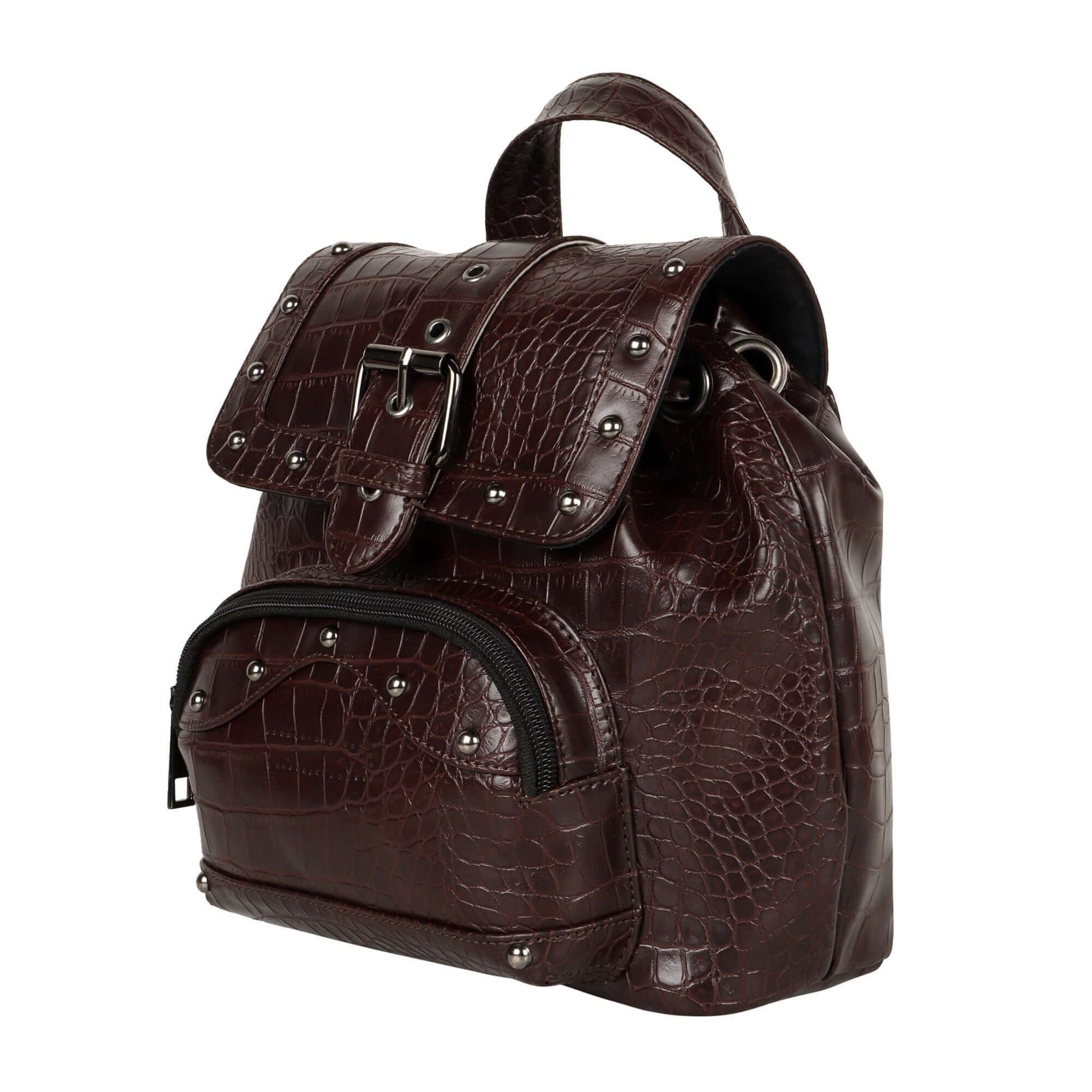 Katy Croc Print Mini Backpack