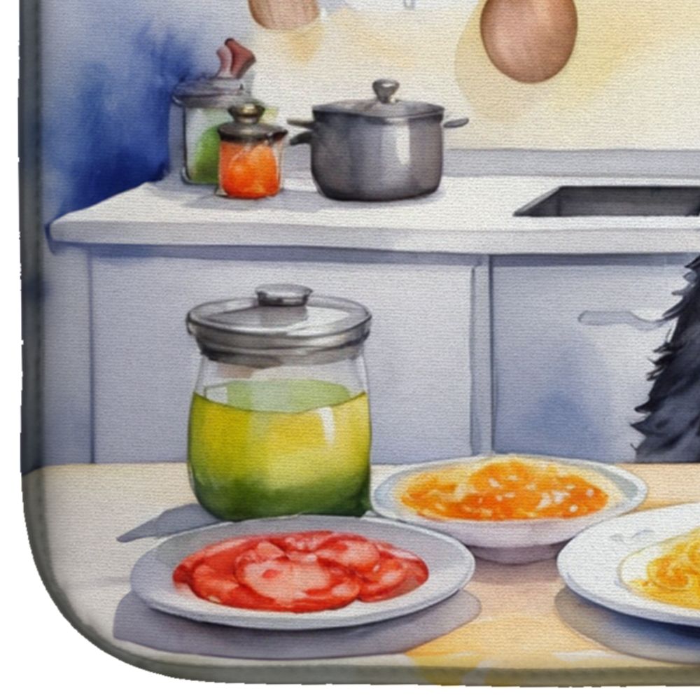 Giant Schnauzer The Chef Dish Drying Mat Absorbent Dish Drying Mat Pad for Kitchen Counter Dish Drainer Mat for Countertop, 14 x 21", Multicolor