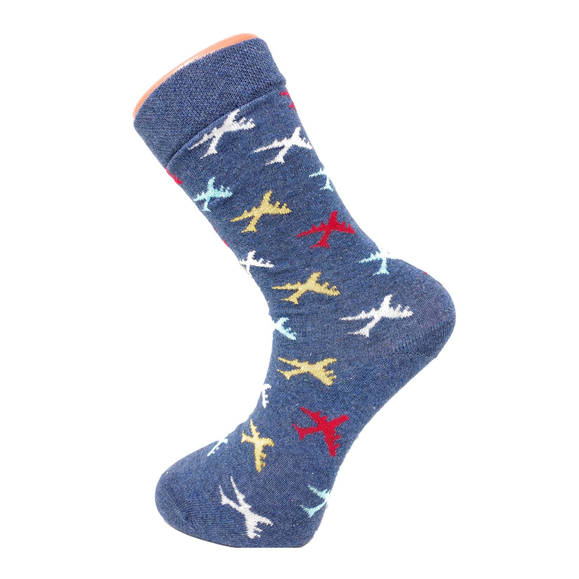 Colorful Funny Socks Novelty Crazy Cotton Crew Dress Socks 6 Pairs