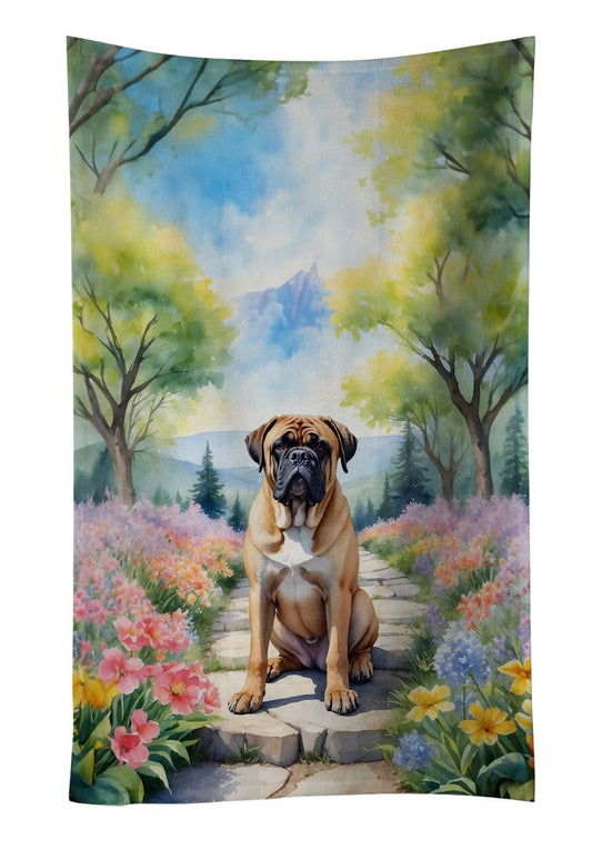 Bullmastiff Spring Path Kitchen Towel Dish Cloths Guest Hand Towel Decorative Bathroom Towel for Face,Tea, Dishcloth, Kitchen and Bath