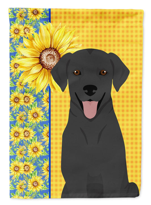 Summer Sunflowers Black Labrador Retriever Garden Flag Mailbox Flag Decorative Yard Flag Banner Outside Patio Artwork Yard Flower Beds, Garden Size, Multicolor