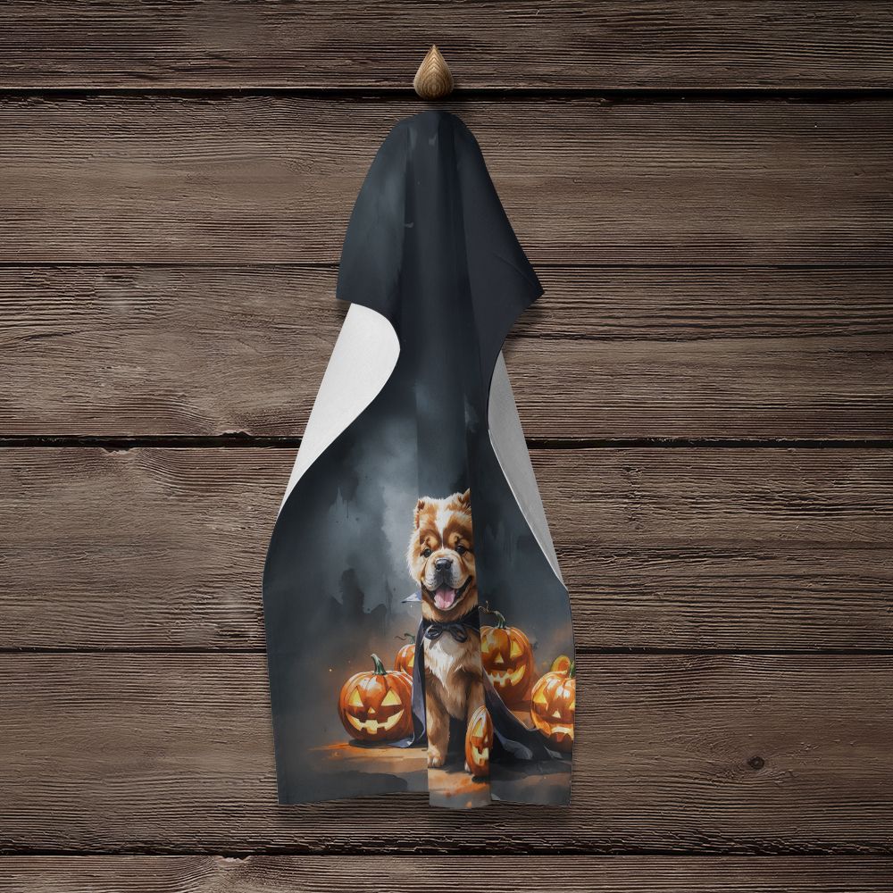Chow Chow Puppy Halloween Kitchen Towel Dish Cloths Guest Hand Towel Decorative Bathroom Towel for Face,Tea, Dishcloth, Kitchen and Bath