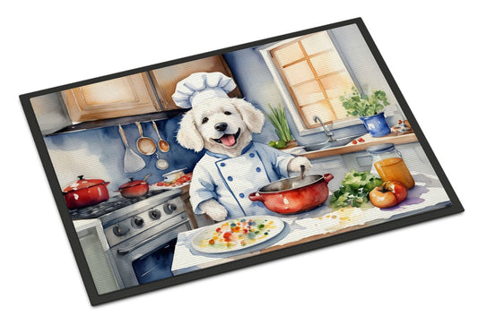 Kuvasz The Chef Doormat Front Door Mat Indoor Outdoor Rugs for Entryway, Non Slip Washable Low Pile, 24H X 36W