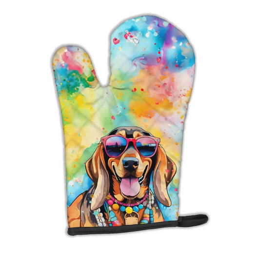 Doberman Pinscher Hippie Dawg Oven Mitt Heat Resistant Thick Oven Mitt for Hot Pans and Oven, Kitchen Mitt Protect Hands, Cooking Baking Glove