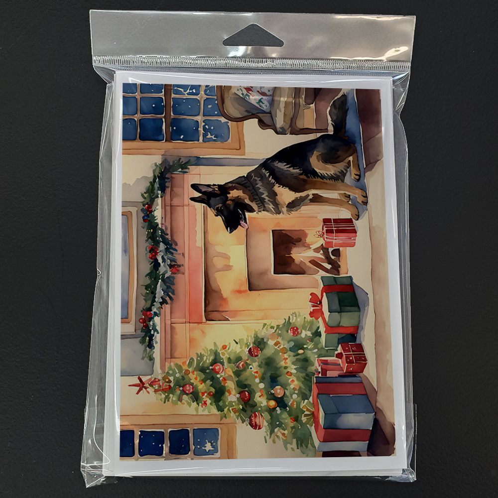 German Shepherd Christmas Greeting Cards Pack of 8 Blank Cards with Envelopes Whimsical A7 Size 5x7 Blank Note Cards