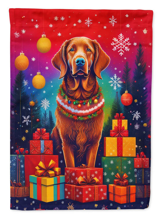 Chesapeake Bay Retriever Holiday Christmas Garden Flag Mailbox Flag Decorative Yard Flag Banner Outside Patio Artwork Yard Flower Beds, Garden Size, Multicolor