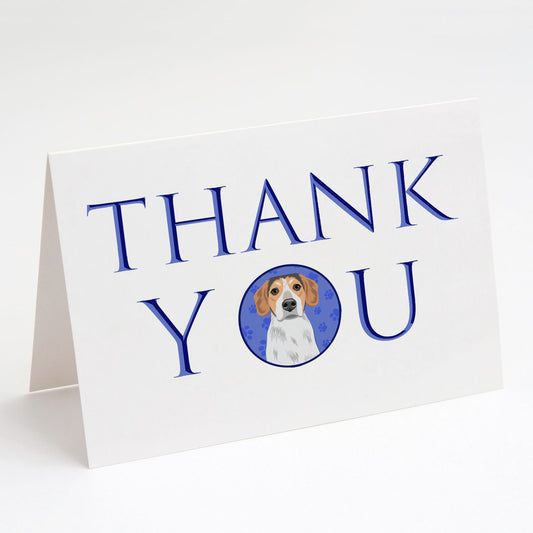 Beagle Tricolor #2 Thank You Greeting Cards Pack of 8 Blank Cards with Envelopes Whimsical A7 Size 5x7 Blank Note Cards