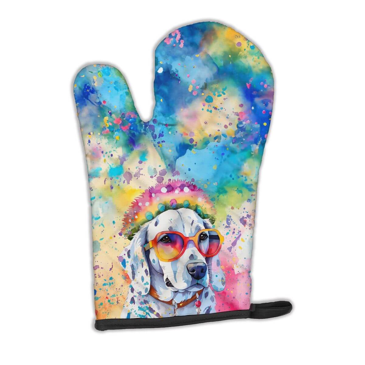 Dalmatian Hippie Dawg Oven Mitt Heat Resistant Thick Oven Mitt for Hot Pans and Oven, Kitchen Mitt Protect Hands, Cooking Baking Glove