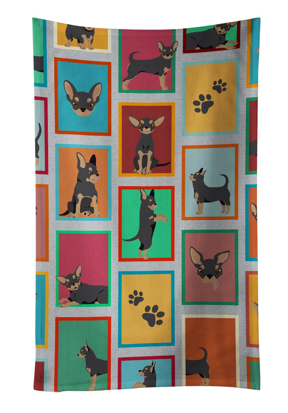 Lots of Black and Tan Chihuahua Kitchen Towel Dish Cloths Guest Hand Towel Decorative Bathroom Towel for Face,Tea, Dishcloth, Kitchen and Bath