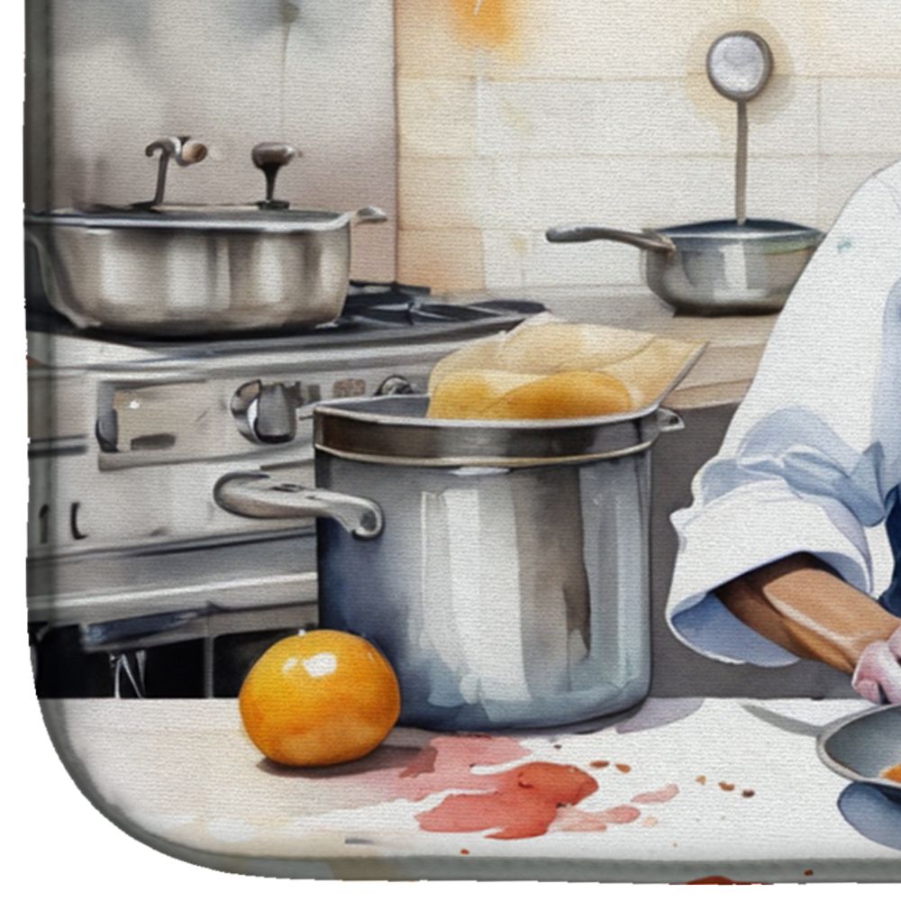 Italian Greyhound The Chef Dish Drying Mat Absorbent Dish Drying Mat Pad for Kitchen Counter Dish Drainer Mat for Countertop, 14 x 21", Multicolor