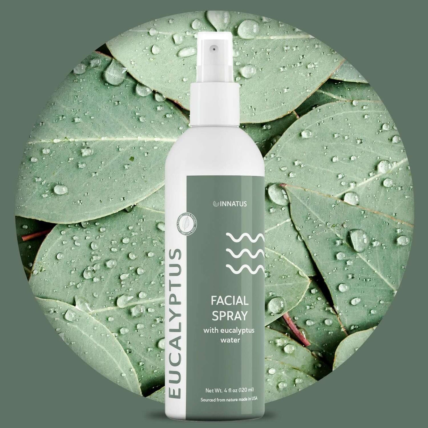 Eucalyptus Facial Mist – 4oz Hydrating & Revitalizing Face Mist – Soothing Eucalyptus-Infused Spray for Instant Hydration, Skin Refreshment, & Makeup Setting "