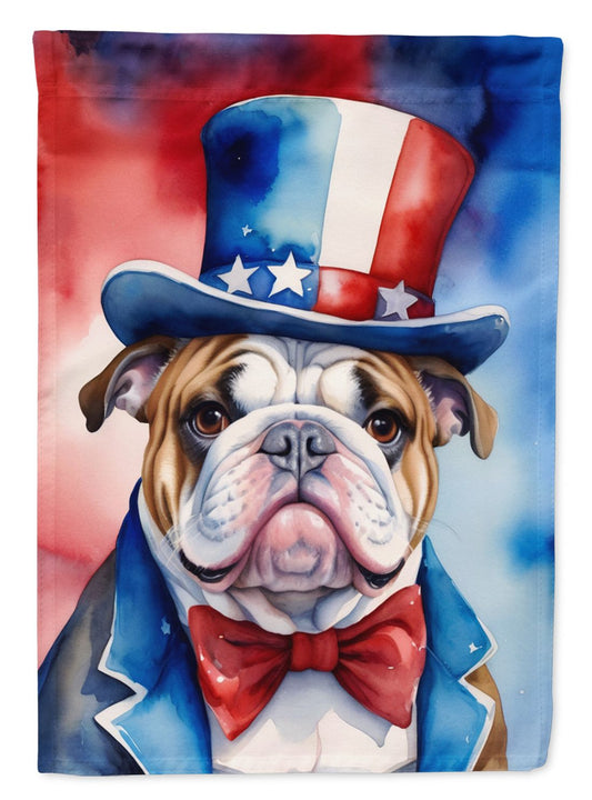 English Bulldog Patriotic American Garden Flag Mailbox Flag Decorative Yard Flag Banner Outside Patio Artwork Yard Flower Beds, Garden Size, Multicolor