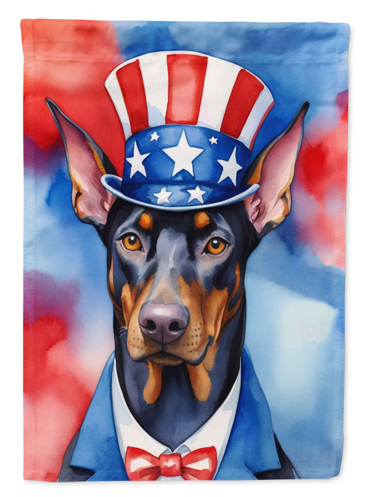 Doberman Pinscher Patriotic American Garden Flag Mailbox Flag Decorative Yard Flag Banner Outside Patio Artwork Yard Flower Beds, Garden Size, Multicolor