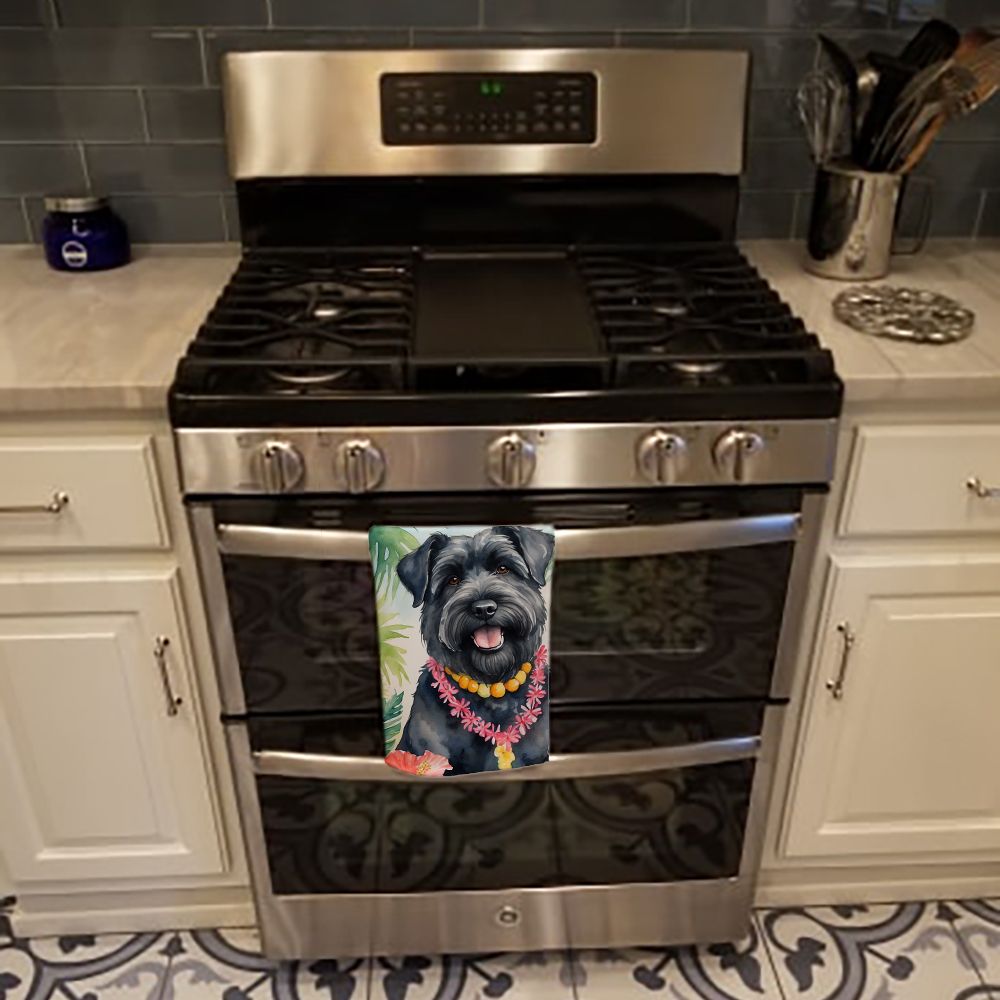 Bouvier des Flandres Luau Kitchen Towel Dish Cloths Guest Hand Towel Decorative Bathroom Towel for Face,Tea, Dishcloth, Kitchen and Bath