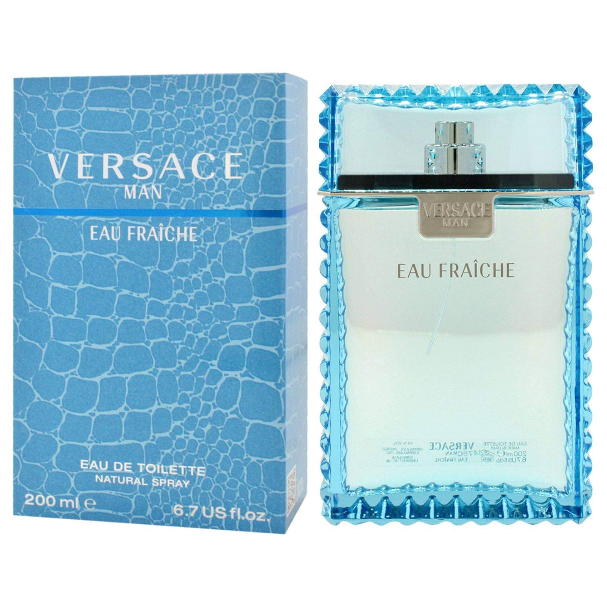 Versace Man Eau Fraiche by Versace for Men - 6.7 oz EDT Spray - Clothes For Her Online Store