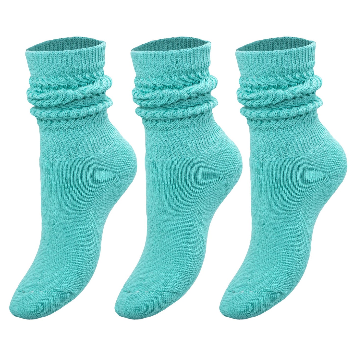 Kids Slouch Socks for Girls and Boys Knee High Cotton Scrunch Socks 3 to 15 Years Old 3 Pairs