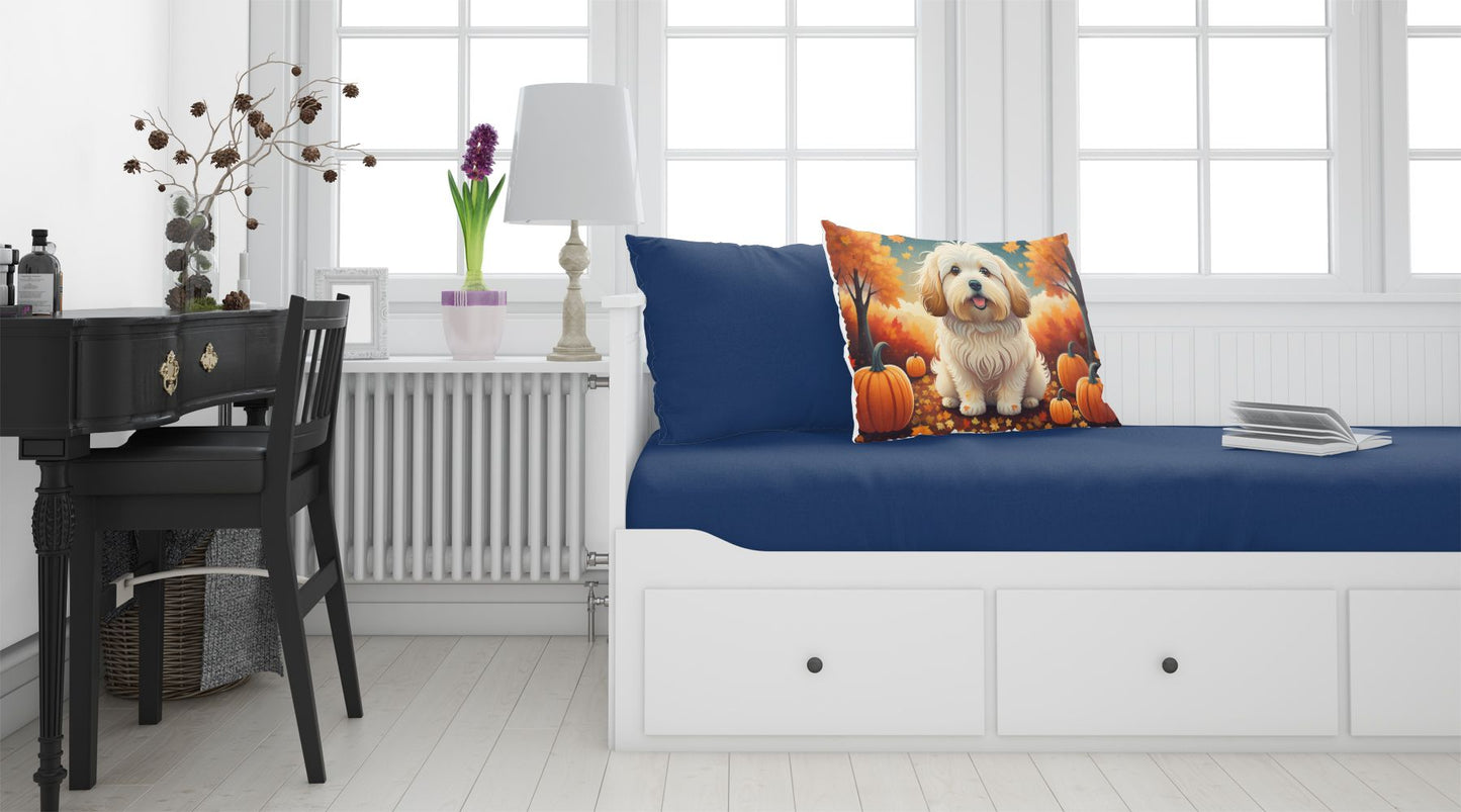 Coton De Tulear Fall Standard Pillowcase Lightweight Super Soft Easy Care Decorative Artwork Pillowcase, Standard