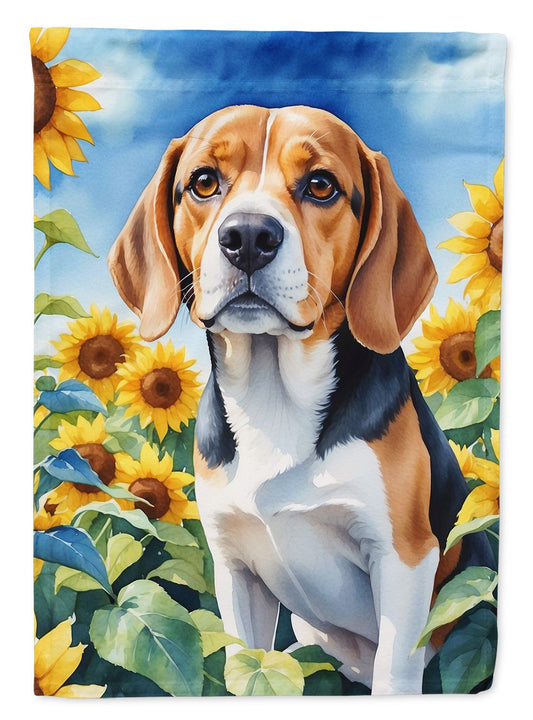 Beagle in Sunflowers Garden Flag Mailbox Flag Decorative Yard Flag Banner Outside Patio Artwork Yard Flower Beds, Garden Size, Multicolor