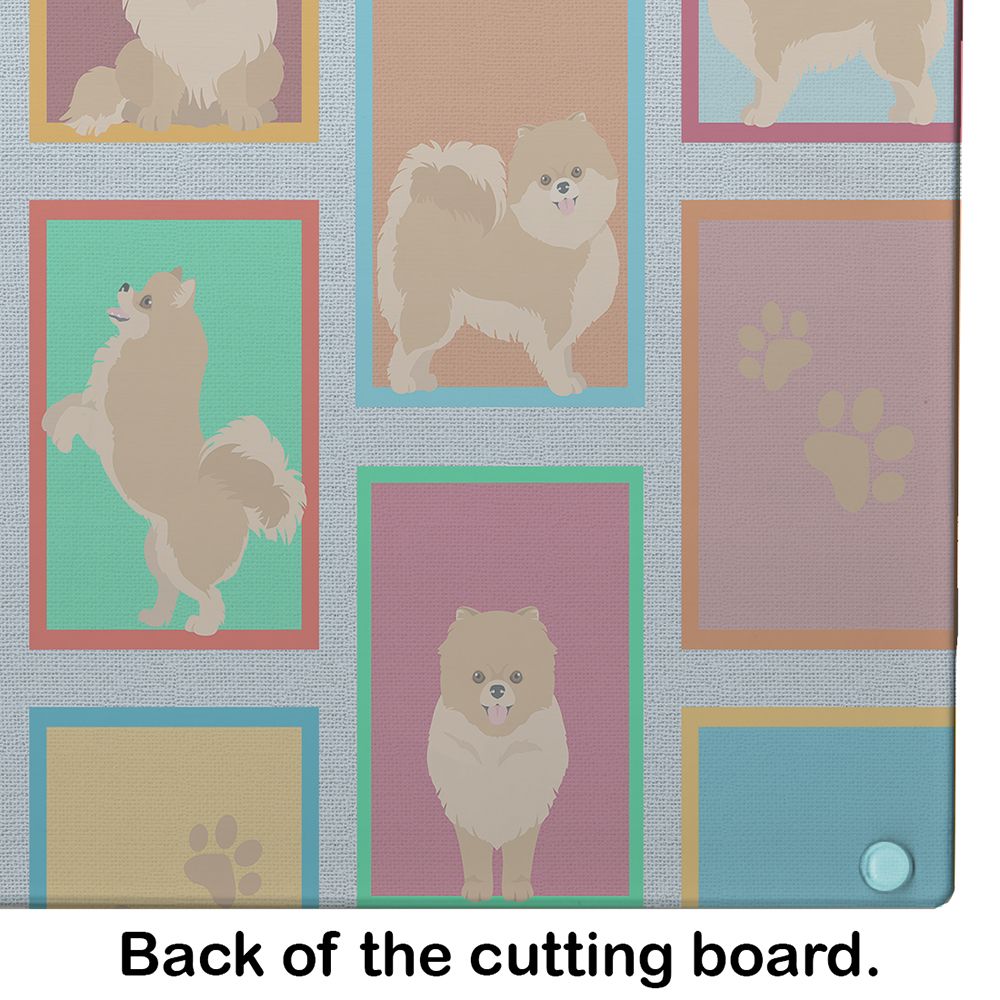 NEW Lots of Orange Pomeranian Glass Cutting Board Decorative Tempered Glass Kitchen Cutting and Serving Board Large Size Chopping Board