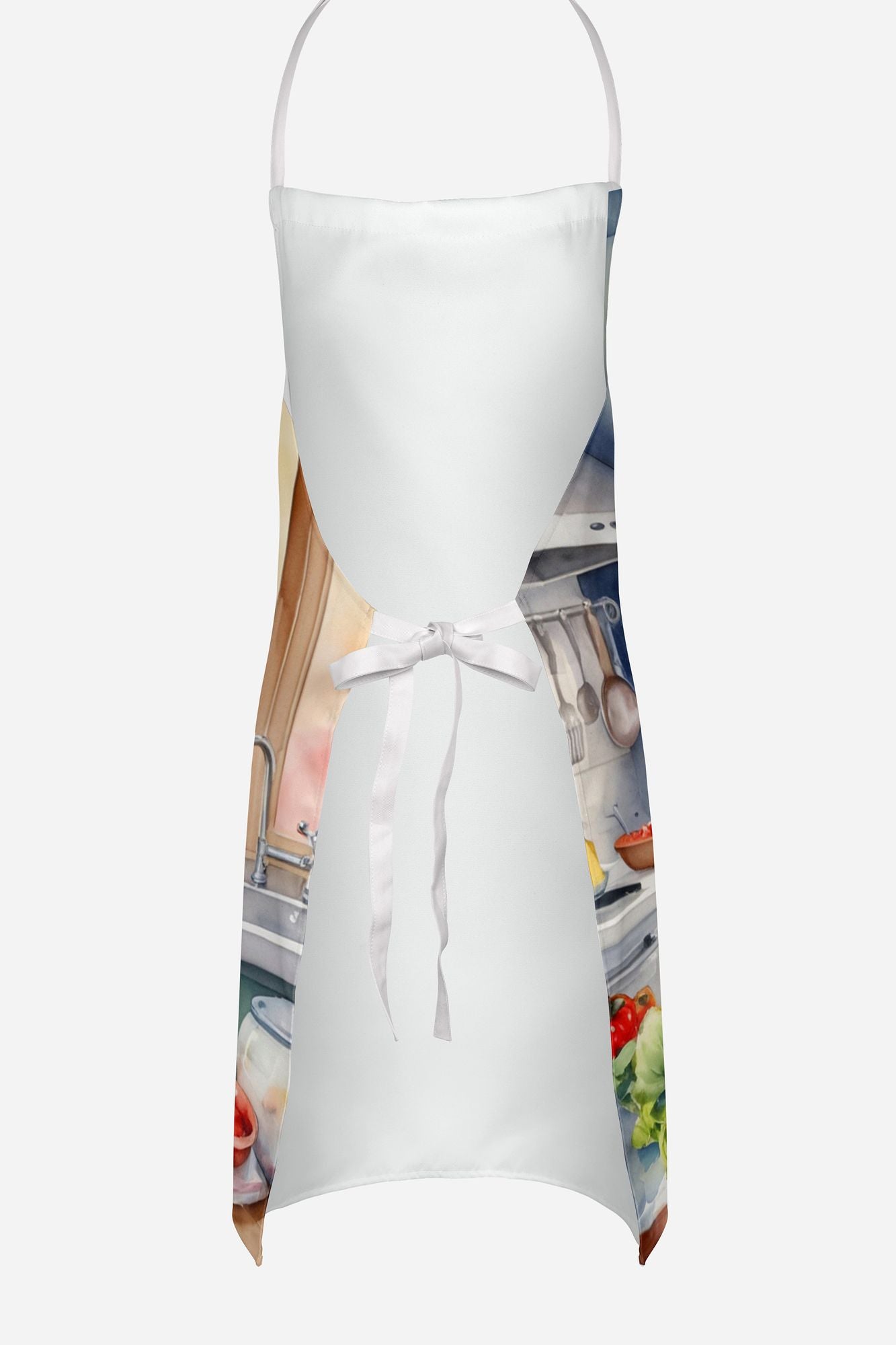 White Poodle The Chef Apron Cooking Kitchen Server Baking Crafts Gardening for Adult Women Men, Unisex, Large, Multicolor